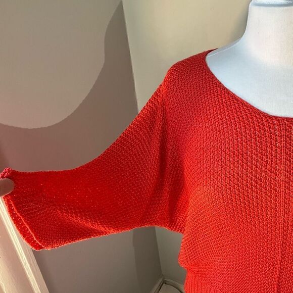 Carina Ricci Dolman Sleeve, Cropped Open Knit Sweater. Made in Italy, Small. - Picture 9 of 16